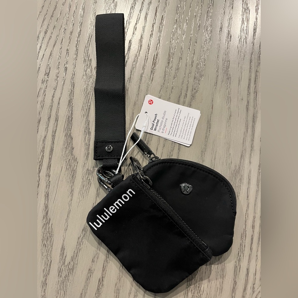 Lululemon Black Dual Pouch wristlet